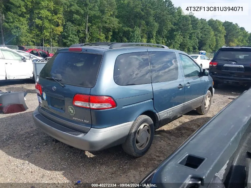 2001 Toyota Sienna Xle VIN: 4T3ZF13C81U394071 Lot: 40272334