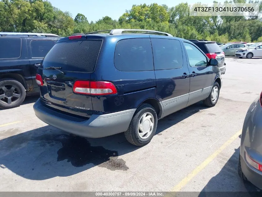 2001 Toyota Sienna Le VIN: 4T3ZF13C41U370656 Lot: 40300757