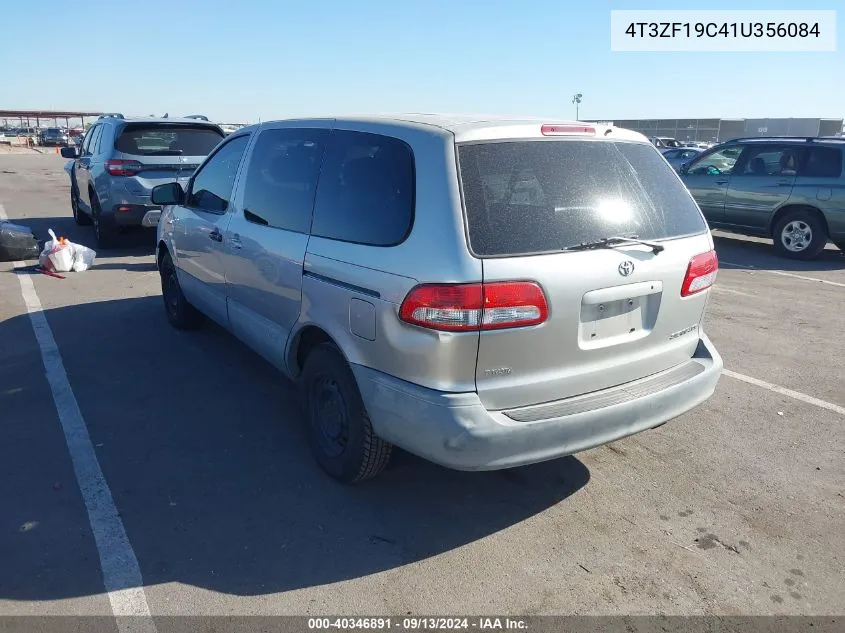 2001 Toyota Sienna Ce VIN: 4T3ZF19C41U356084 Lot: 40346891