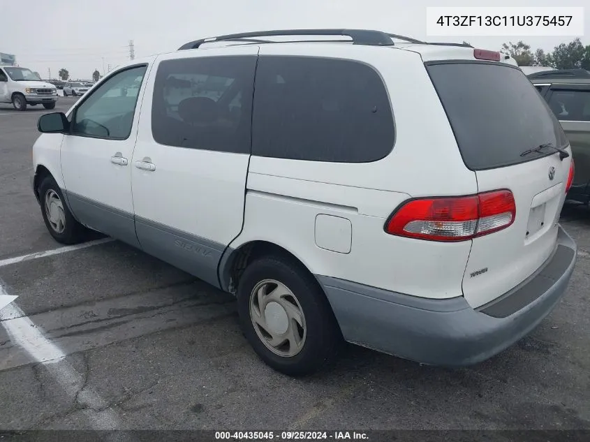 4T3ZF13C11U375457 2001 Toyota Sienna Le