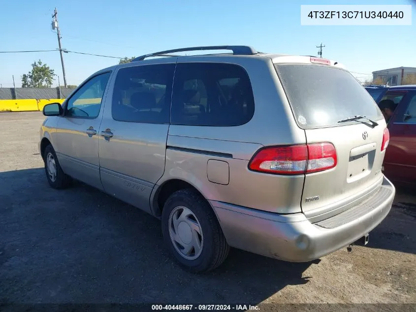 2001 Toyota Sienna Xle VIN: 4T3ZF13C71U340440 Lot: 40448667