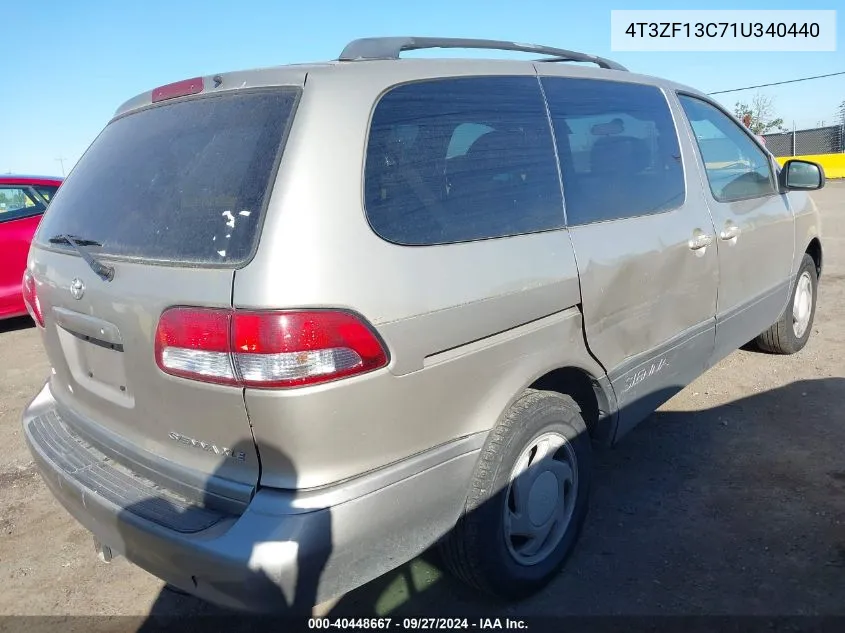 2001 Toyota Sienna Xle VIN: 4T3ZF13C71U340440 Lot: 40448667