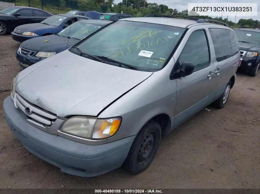 2001 Toyota Sienna Le VIN: 4T3ZF13CX1U383251 Lot: 40490189