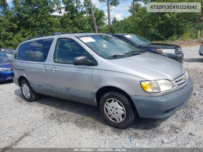 2001 Toyota Sienna Le VIN: 4T3ZF13C41U324342 Lot: 40502821