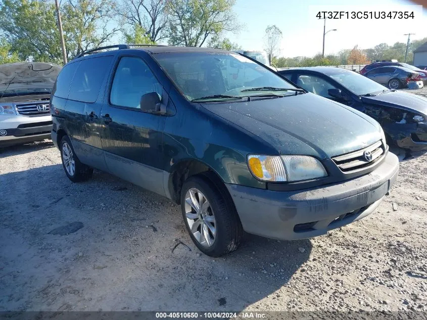 2001 Toyota Sienna Le VIN: 4T3ZF13C51U347354 Lot: 40510650