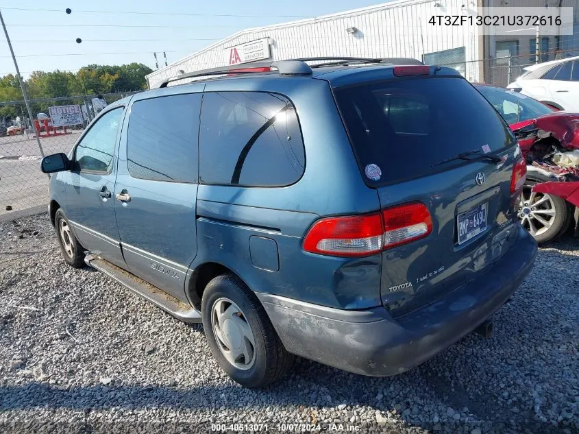 2001 Toyota Sienna Xle VIN: 4T3ZF13C21U372616 Lot: 40513071