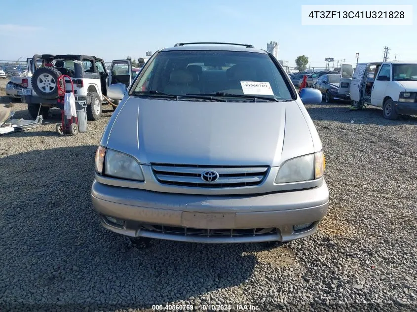 2001 Toyota Sienna Xle VIN: 4T3ZF13C41U321828 Lot: 40560769