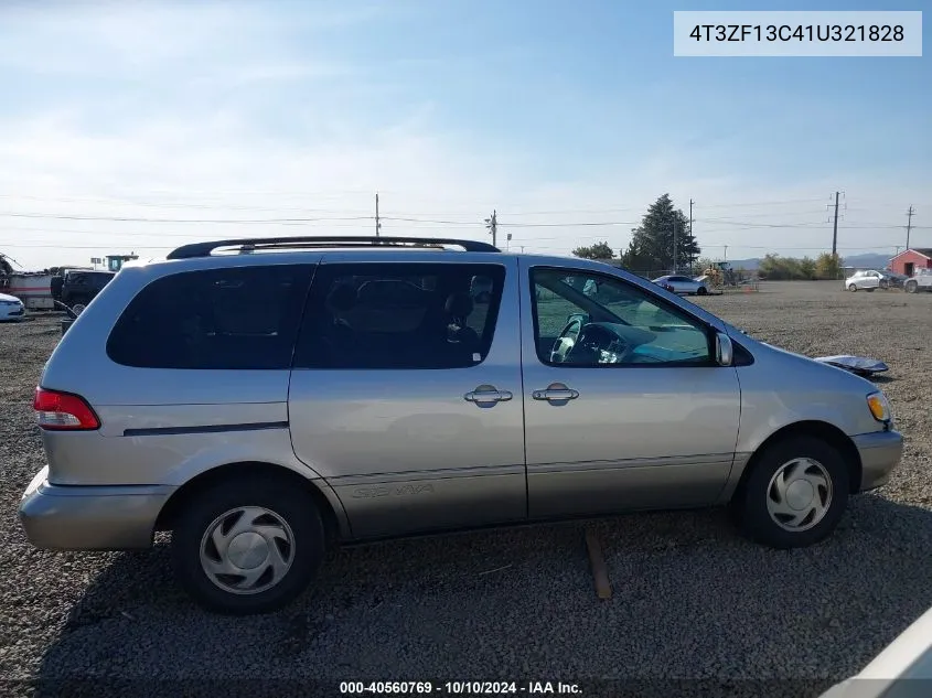 2001 Toyota Sienna Xle VIN: 4T3ZF13C41U321828 Lot: 40560769