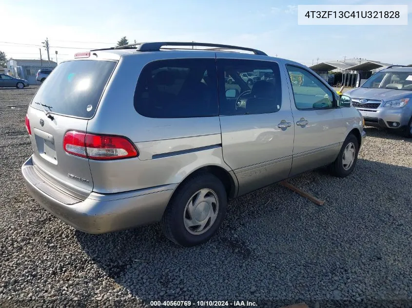 2001 Toyota Sienna Xle VIN: 4T3ZF13C41U321828 Lot: 40560769