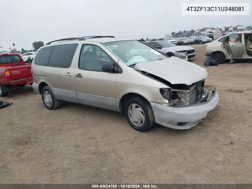 2001 Toyota Sienna Le VIN: 4T3ZF13C11U348081 Lot: 40624165