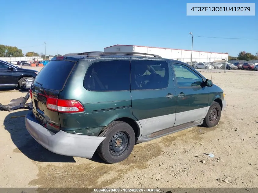 2001 Toyota Sienna Le VIN: 4T3ZF13C61U412079 Lot: 40679469