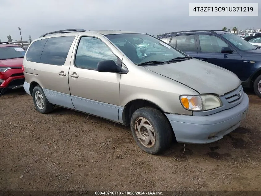 2001 Toyota Sienna Le VIN: 4T3ZF13C91U371219 Lot: 40716713