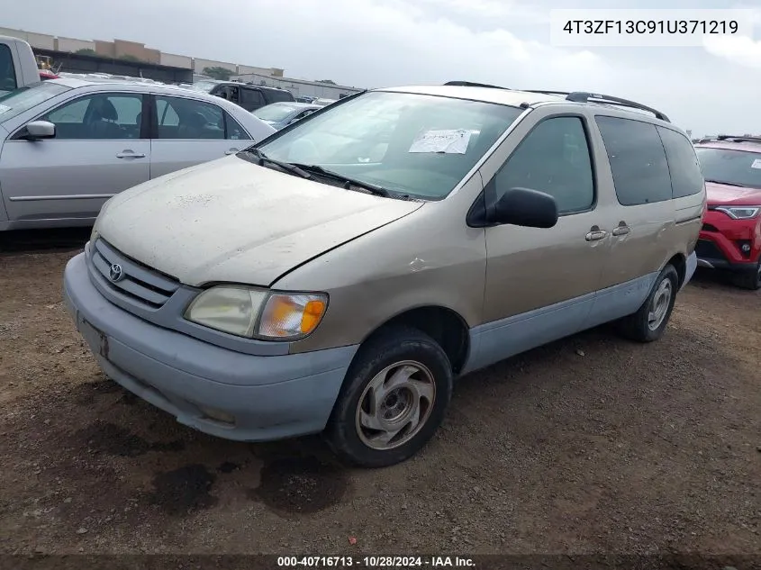 2001 Toyota Sienna Le VIN: 4T3ZF13C91U371219 Lot: 40716713