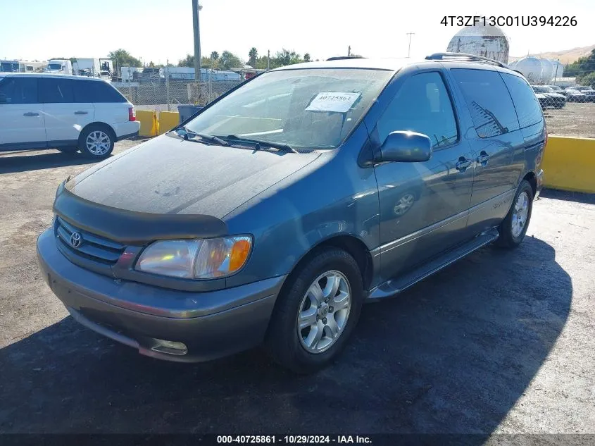 2001 Toyota Sienna Xle VIN: 4T3ZF13C01U394226 Lot: 40725861