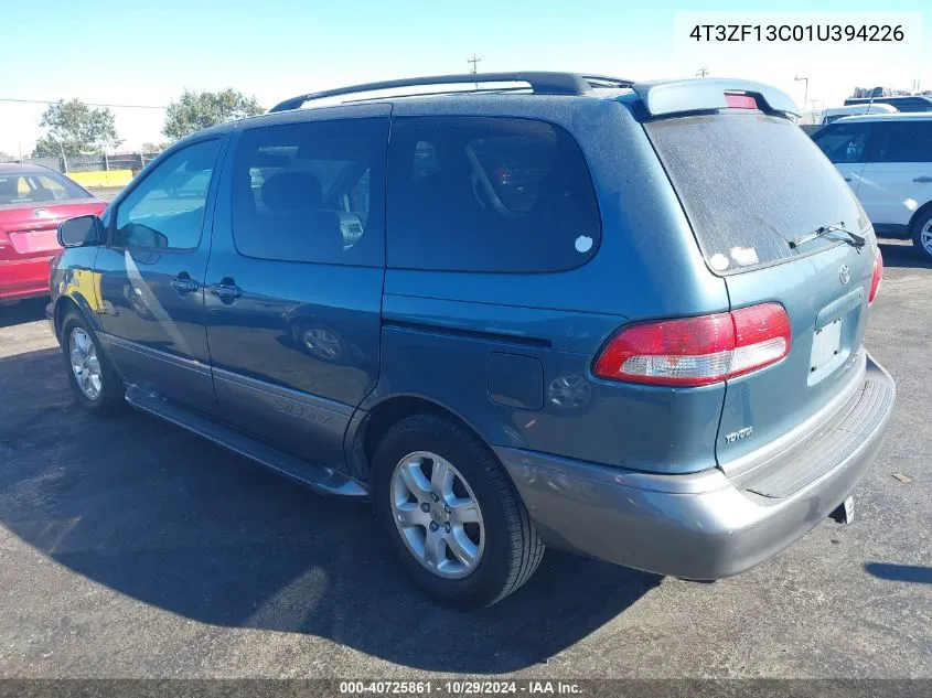 2001 Toyota Sienna Xle VIN: 4T3ZF13C01U394226 Lot: 40725861