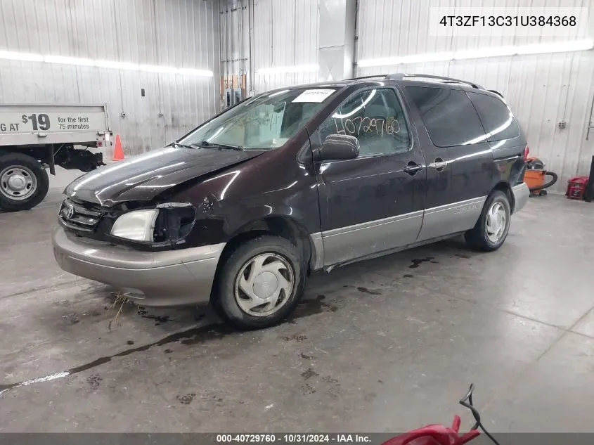 2001 Toyota Sienna Xle VIN: 4T3ZF13C31U384368 Lot: 40729760