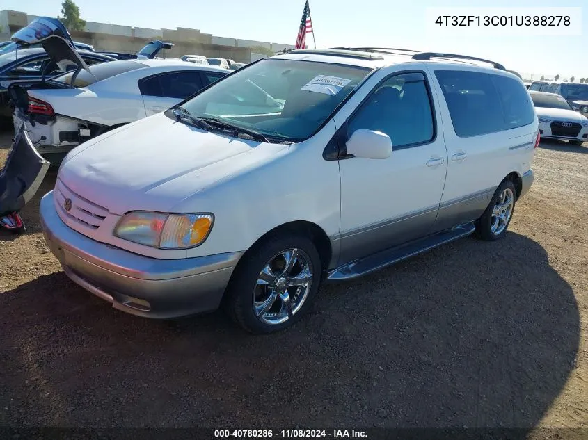 2001 Toyota Sienna Xle VIN: 4T3ZF13C01U388278 Lot: 40780286