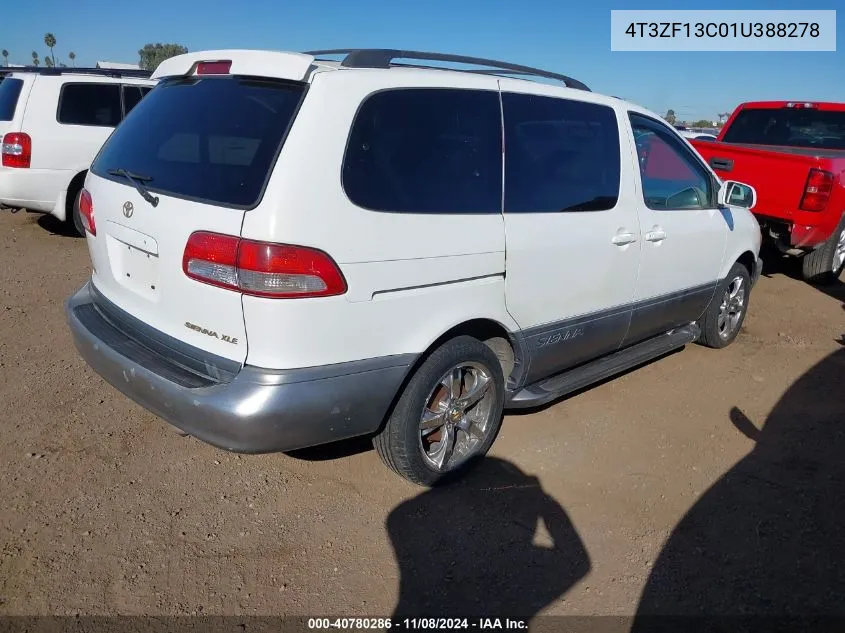 2001 Toyota Sienna Xle VIN: 4T3ZF13C01U388278 Lot: 40780286