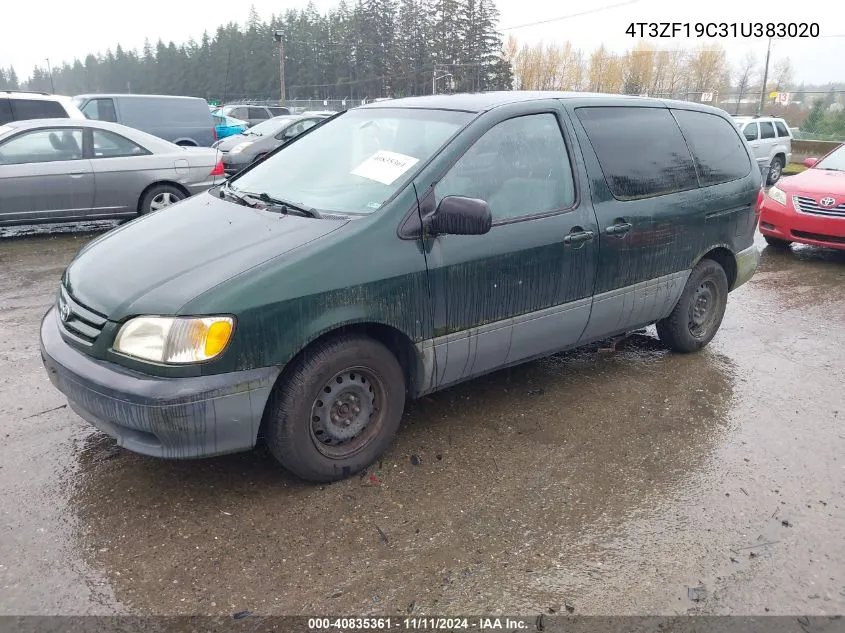 2001 Toyota Sienna Ce VIN: 4T3ZF19C31U383020 Lot: 40835361