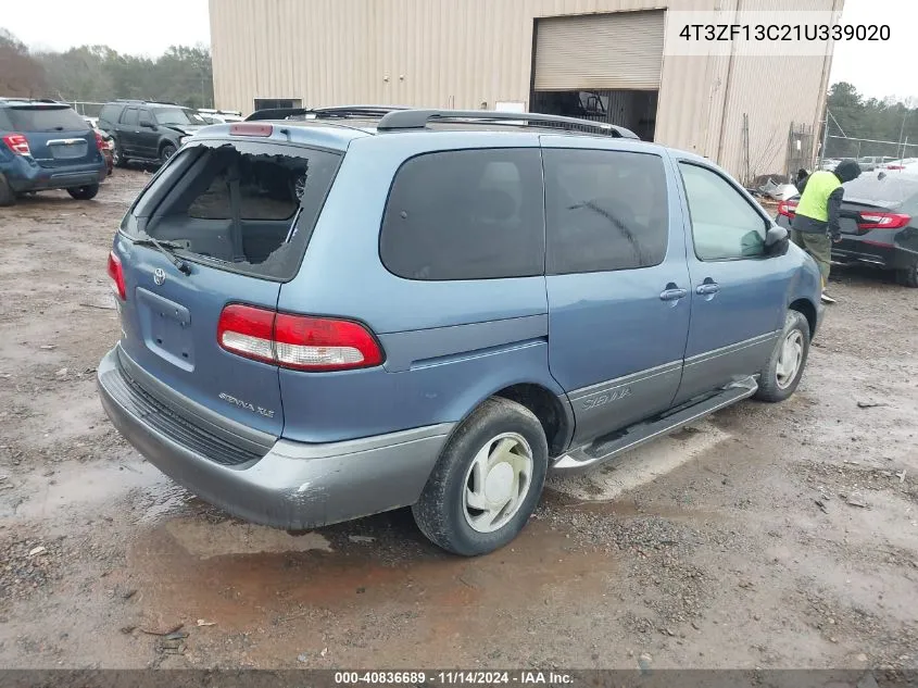 2001 Toyota Sienna Xle VIN: 4T3ZF13C21U339020 Lot: 40836689