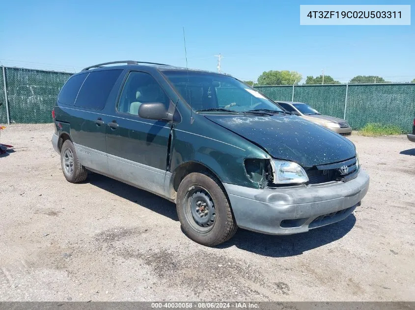 2002 Toyota Sienna Ce VIN: 4T3ZF19C02U503311 Lot: 40030058