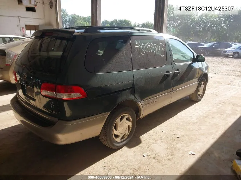 2002 Toyota Sienna Xle VIN: 4T3ZF13C12U425307 Lot: 40089903