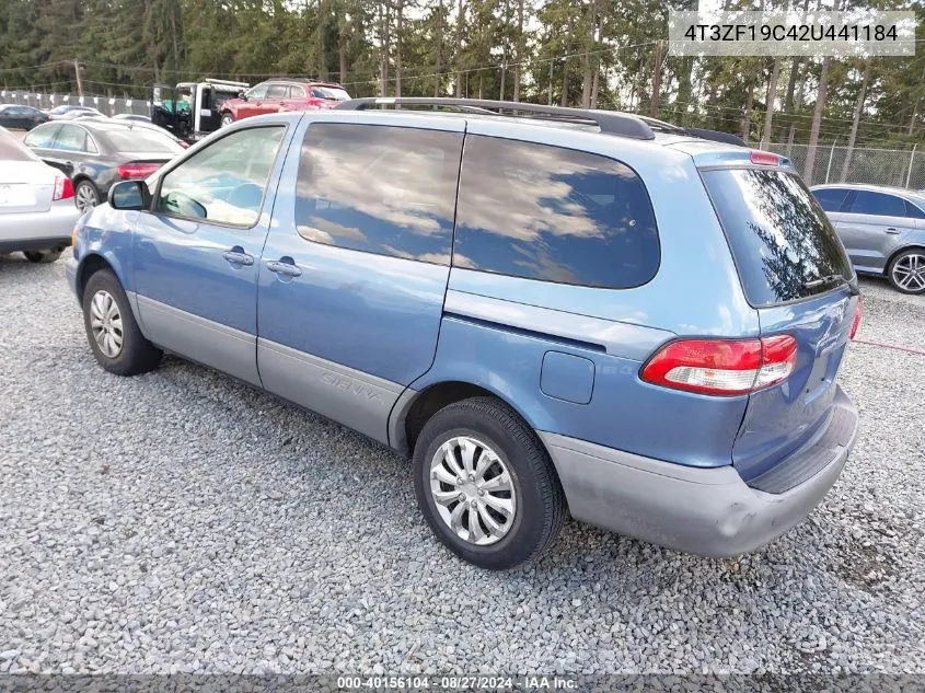 2002 Toyota Sienna Ce VIN: 4T3ZF19C42U441184 Lot: 40156104