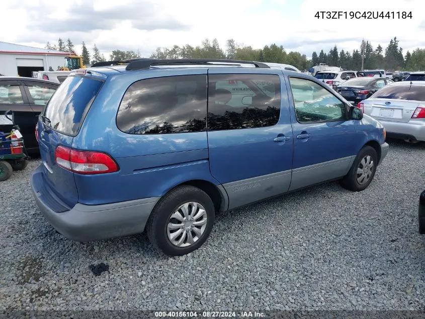 2002 Toyota Sienna Ce VIN: 4T3ZF19C42U441184 Lot: 40156104