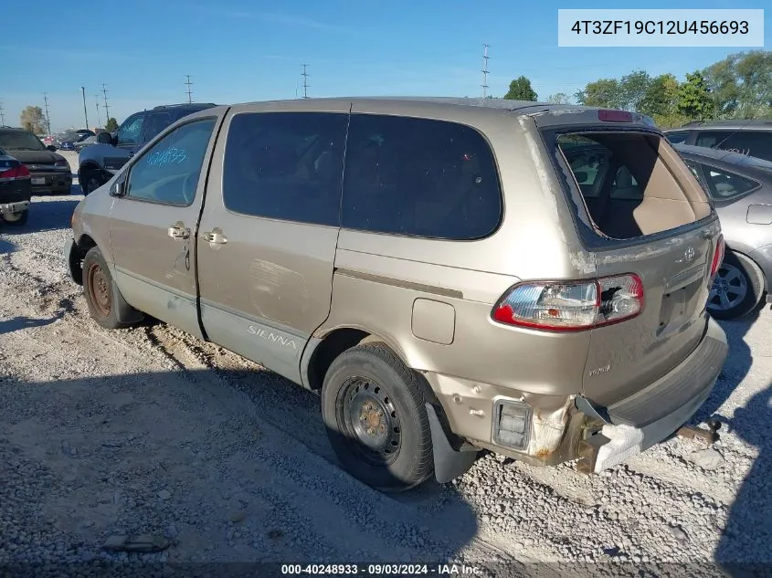 2002 Toyota Sienna Ce VIN: 4T3ZF19C12U456693 Lot: 40248933