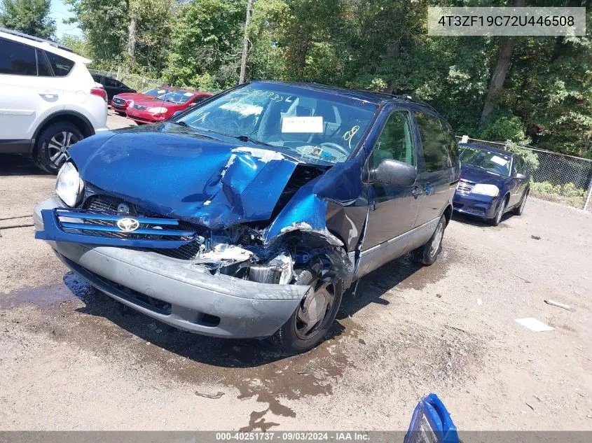 2002 Toyota Sienna Ce VIN: 4T3ZF19C72U446508 Lot: 40251737