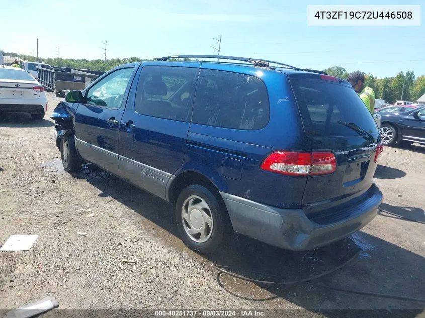 2002 Toyota Sienna Ce VIN: 4T3ZF19C72U446508 Lot: 40251737