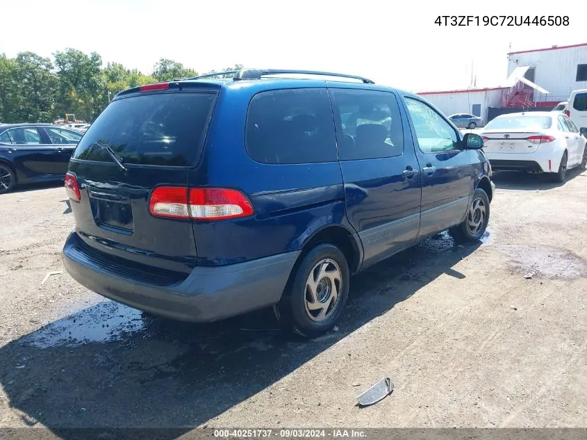 2002 Toyota Sienna Ce VIN: 4T3ZF19C72U446508 Lot: 40251737