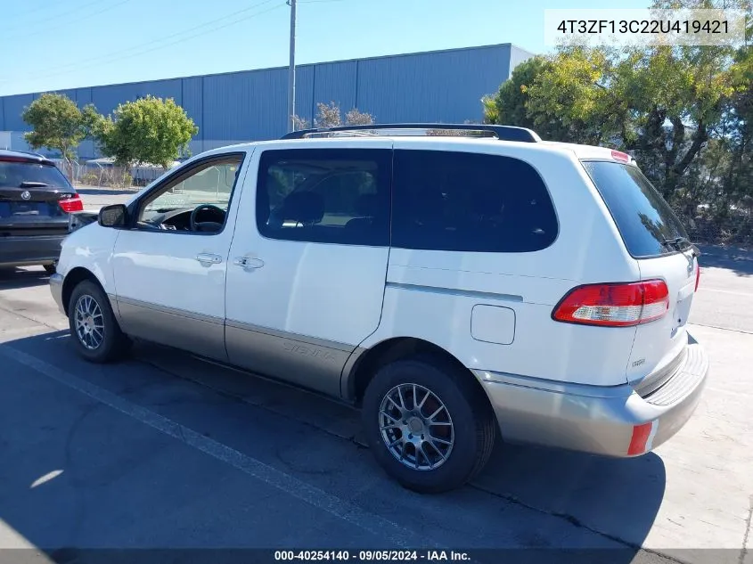 2002 Toyota Sienna Le VIN: 4T3ZF13C22U419421 Lot: 40254140