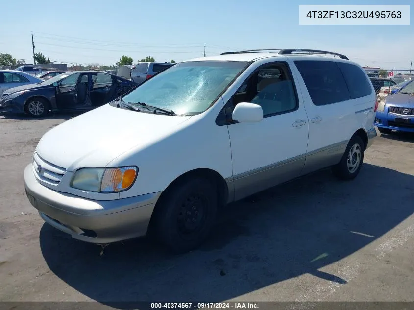 2002 Toyota Sienna Le VIN: 4T3ZF13C32U495763 Lot: 40374567