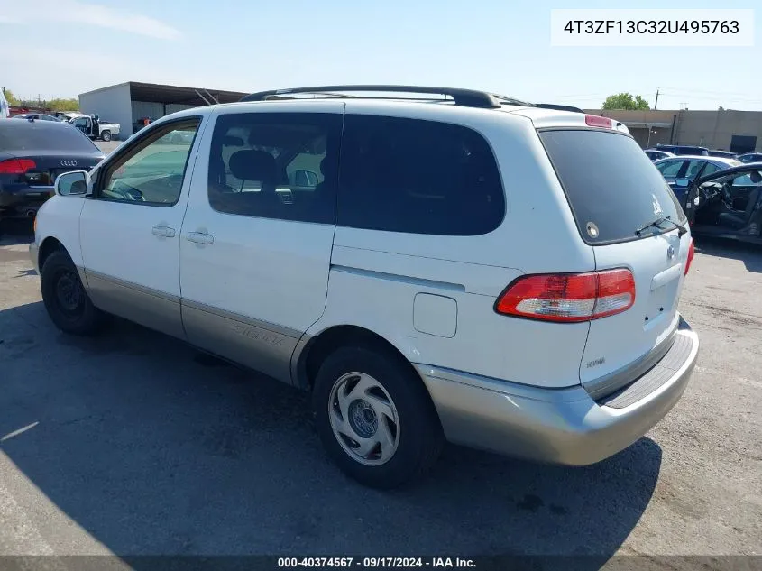 2002 Toyota Sienna Le VIN: 4T3ZF13C32U495763 Lot: 40374567