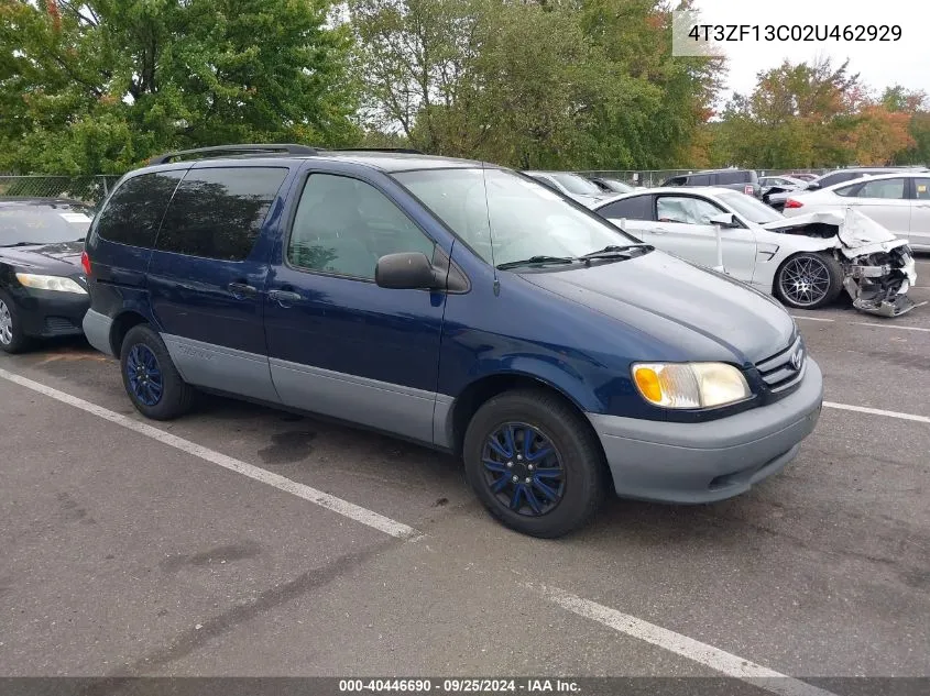 2002 Toyota Sienna Le VIN: 4T3ZF13C02U462929 Lot: 40446690