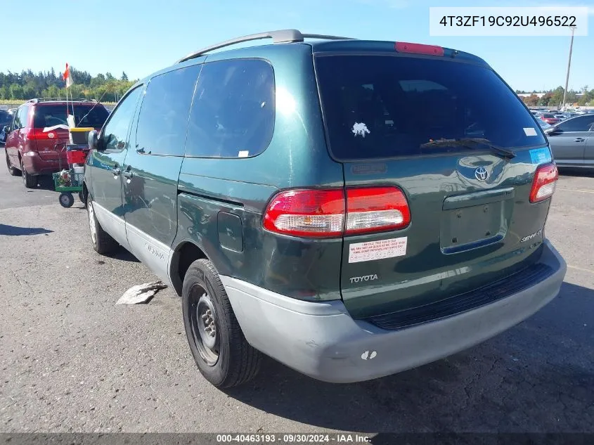 4T3ZF19C92U496522 2002 Toyota Sienna Ce