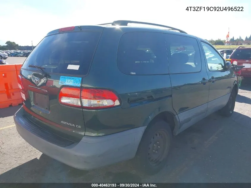 4T3ZF19C92U496522 2002 Toyota Sienna Ce