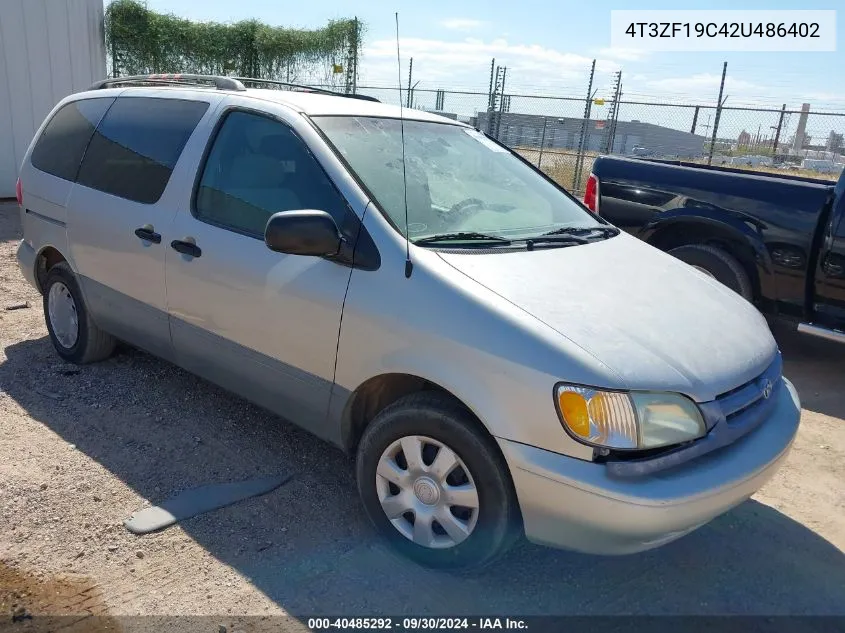 2002 Toyota Sienna Ce VIN: 4T3ZF19C42U486402 Lot: 40485292