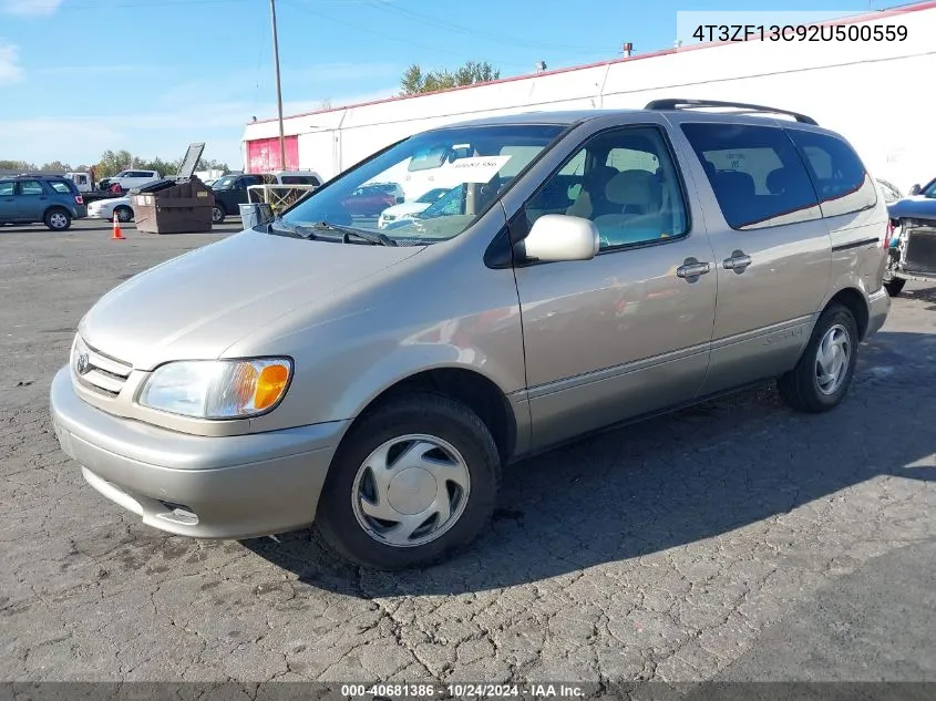 2002 Toyota Sienna Le VIN: 4T3ZF13C92U500559 Lot: 40681386