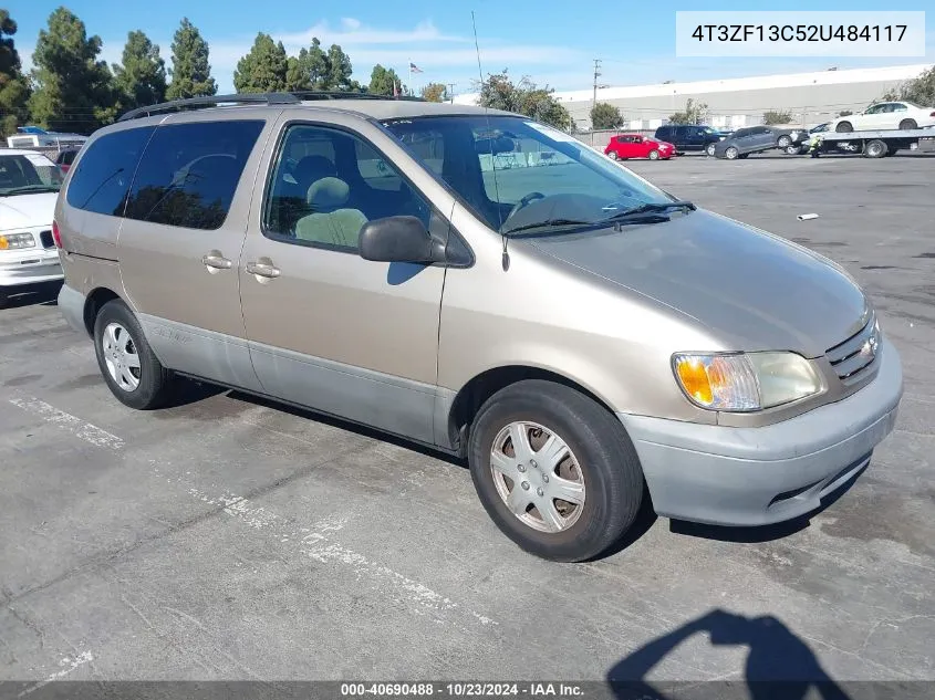 2002 Toyota Sienna Le VIN: 4T3ZF13C52U484117 Lot: 40690488