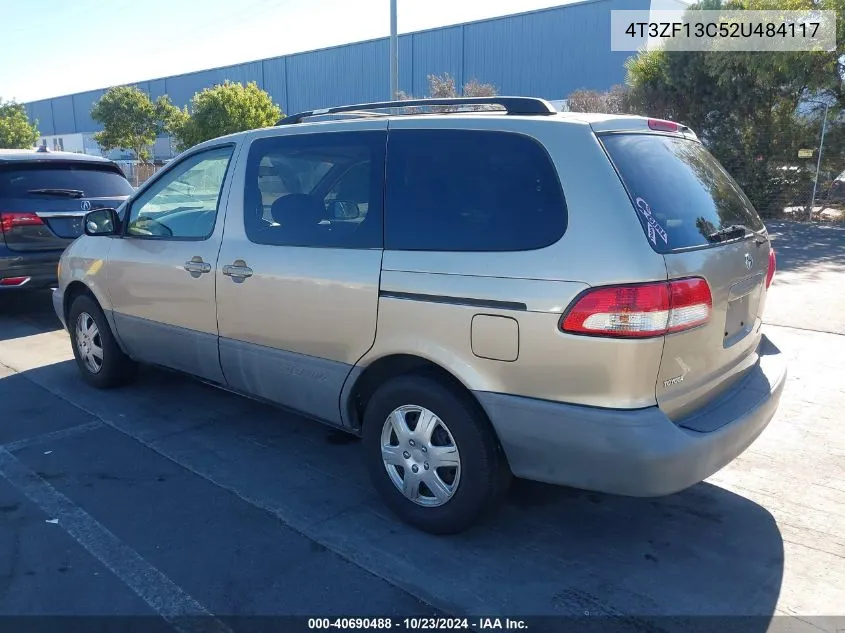 2002 Toyota Sienna Le VIN: 4T3ZF13C52U484117 Lot: 40690488