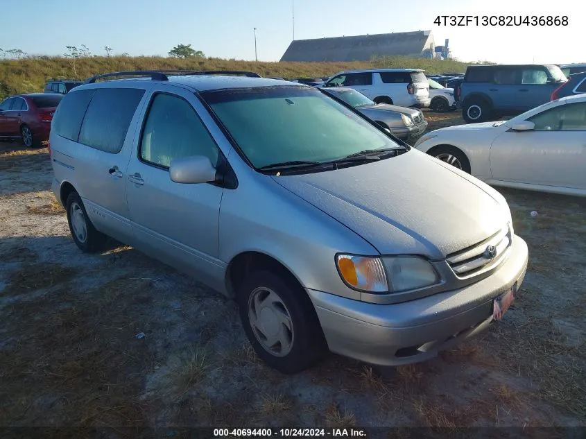 2002 Toyota Sienna Le VIN: 4T3ZF13C82U436868 Lot: 40694400