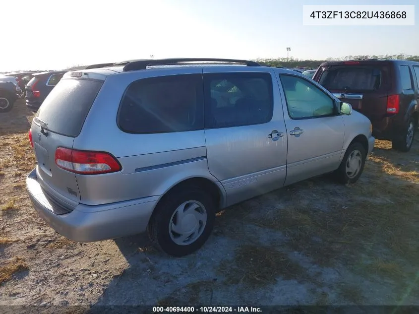 2002 Toyota Sienna Le VIN: 4T3ZF13C82U436868 Lot: 40694400