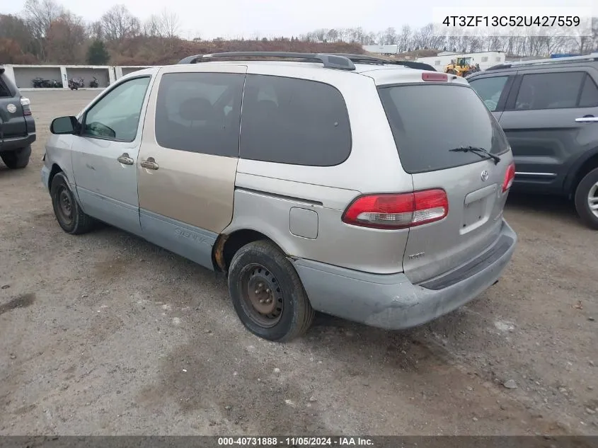 2002 Toyota Sienna Le VIN: 4T3ZF13C52U427559 Lot: 40731888