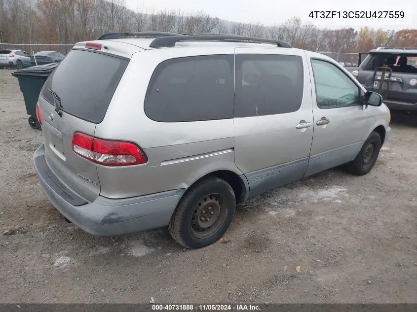 2002 Toyota Sienna Le VIN: 4T3ZF13C52U427559 Lot: 40731888