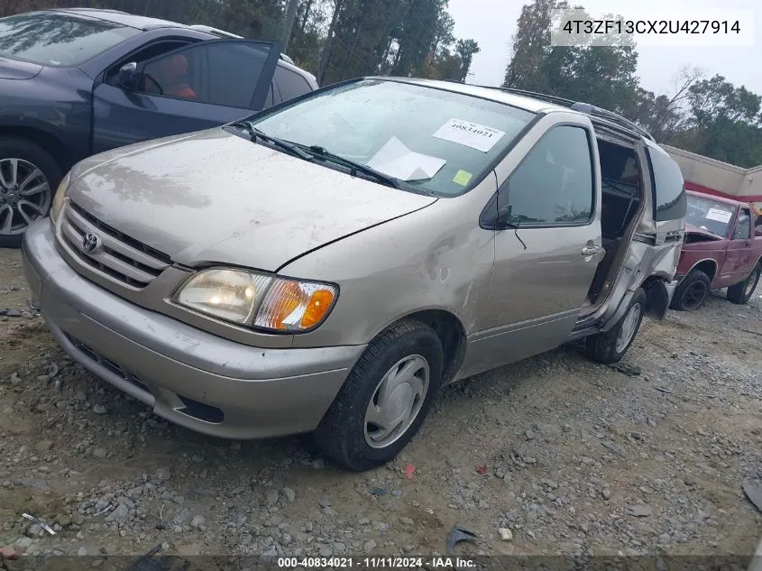 2002 Toyota Sienna Le VIN: 4T3ZF13CX2U427914 Lot: 40834021