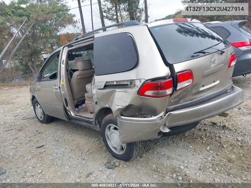 2002 Toyota Sienna Le VIN: 4T3ZF13CX2U427914 Lot: 40834021