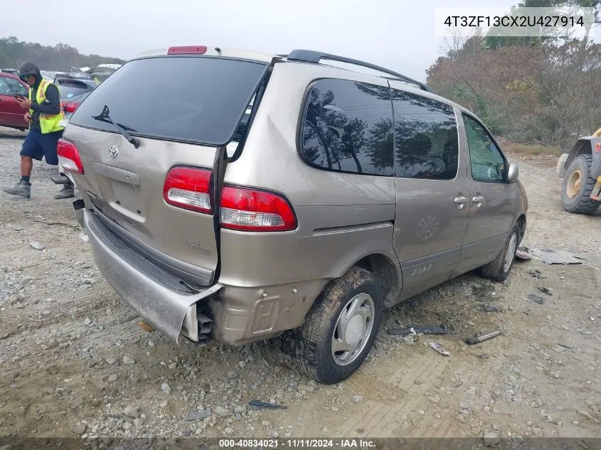 2002 Toyota Sienna Le VIN: 4T3ZF13CX2U427914 Lot: 40834021