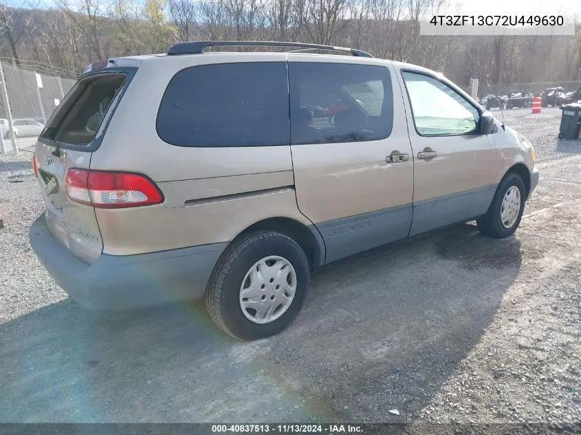 2002 Toyota Sienna Le VIN: 4T3ZF13C72U449630 Lot: 40837513